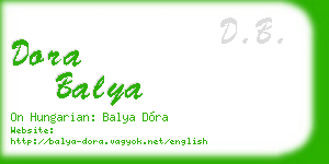 dora balya business card