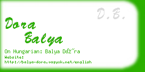 dora balya business card